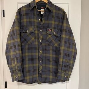 Dickies Men’s Flannel Shirt Jacket w/ Quilted Lining 🔥🧥 - Medium